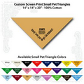 14"x14"x20" Tan Custom Printed Imported 100% Cotton Pet Bandanna